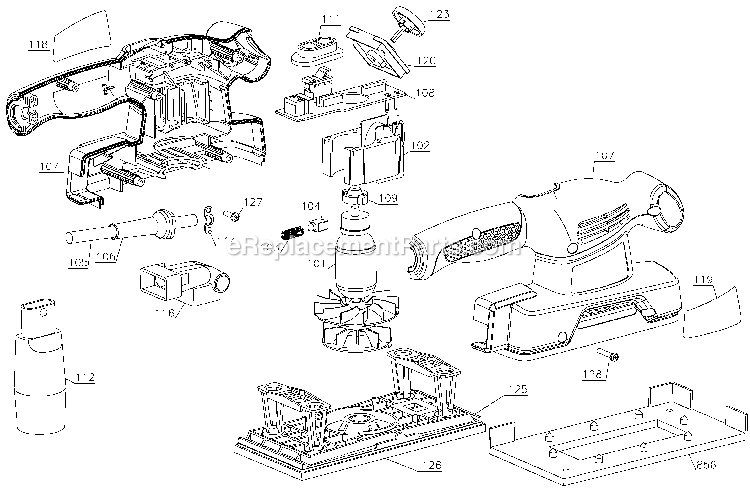 Black and Decker CD400-B3 (Type 2) Sander Power Tool Page A Diagram